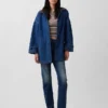 Oversized Denim Car Coat