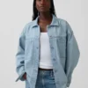 Oversized Denim Shirt Jacket