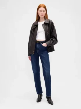 Oversized Vegan Leather Jacket