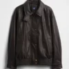 Oversized Vegan Leather Jacket