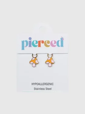 Pierced Co Garden Mushroom Charms for Huggie Earrings
