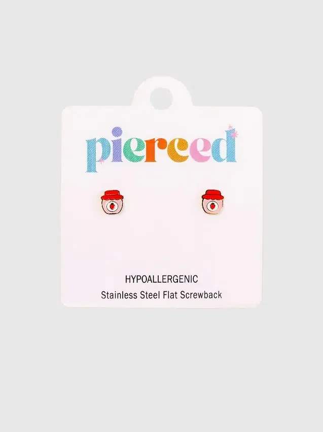 Pierced Co Strawberry Jam Screwback Earrings