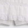 Pintuck Lace-Trim Easy Mini Skort