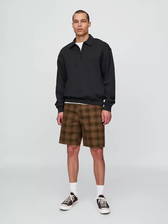 Plaid Canvas Shorts