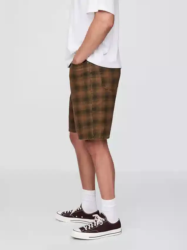 Plaid Canvas Shorts