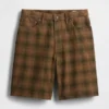 Plaid Canvas Shorts
