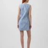 Plaid Denim Mini Shift Dress