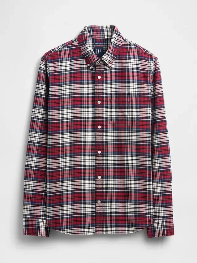 Plaid Oxford Button-Down Shirt