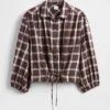 Plaid Tie-Waist Top