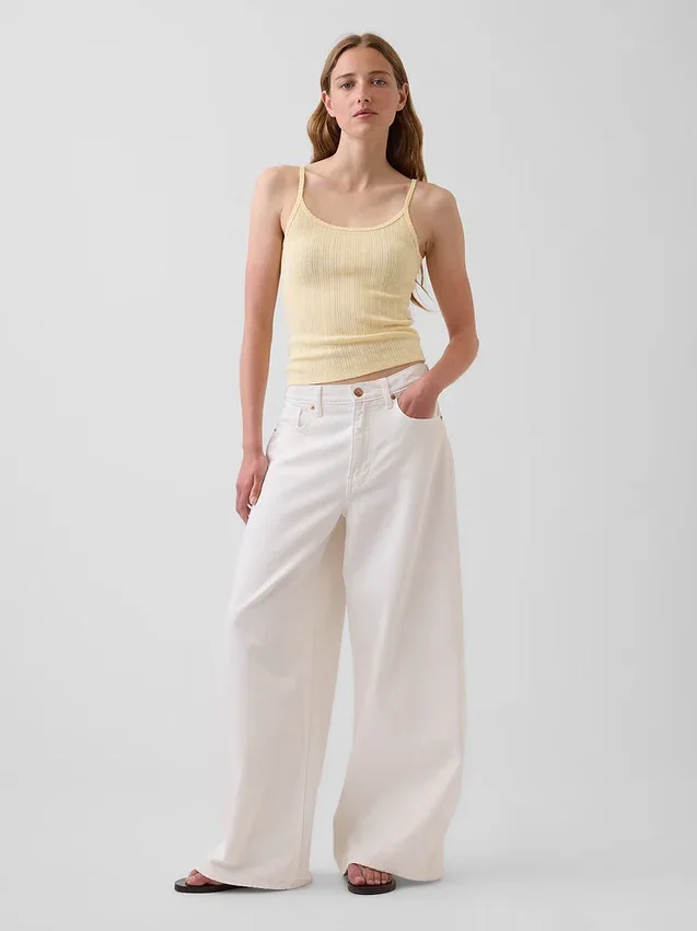 Pointelle Crop Cami