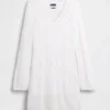 Pointelle Mini Sweater Dress