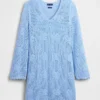Pointelle Mini Sweater Dress