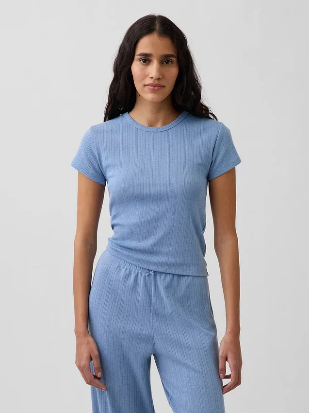 Pointelle Pj T-Shirt