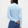 Pointelle Rib Crop Turtleneck