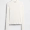 Pointelle Rib Crop Turtleneck