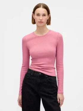 Pointelle Rib T-Shirt