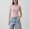 Pointelle Shell Tank Top