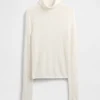 Pointelle Turtleneck Sweater