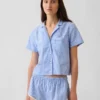 Poplin Crop Pj Shirt