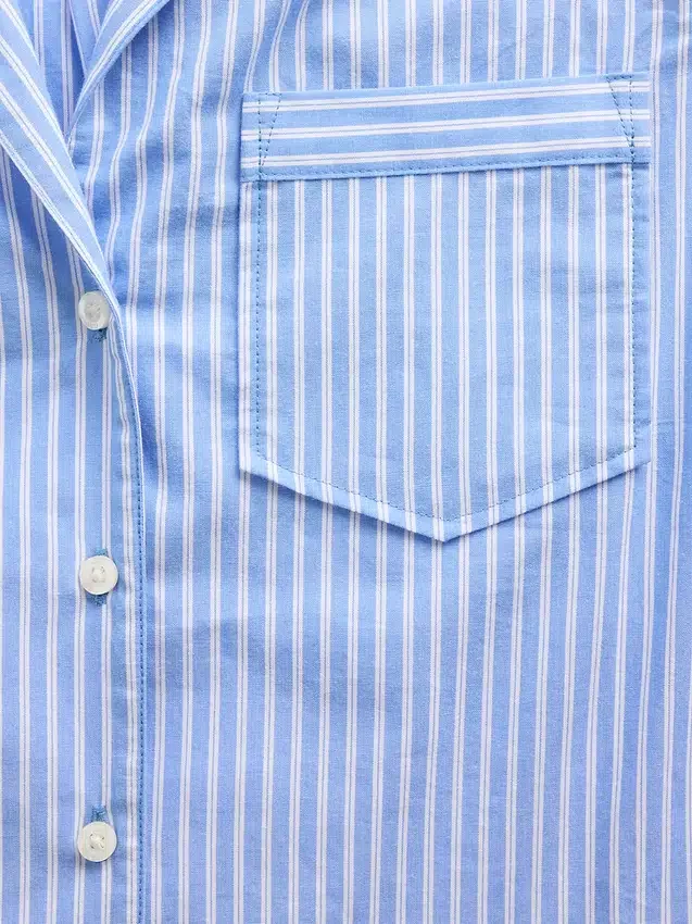 Poplin Crop Pj Shirt