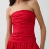 Poplin Drop-Waist Maxi Dress