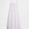 Poplin Drop-Waist Maxi Dress