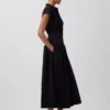Poplin Drop-Waist Maxi Shirtdress