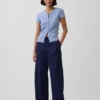Poplin Easy Barrel Pants