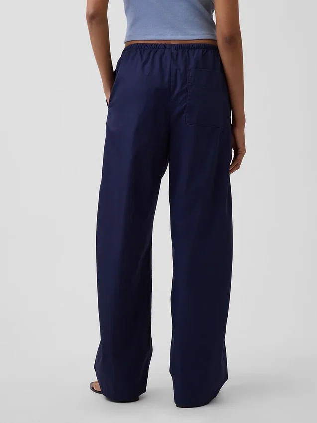 Poplin Easy Barrel Pants