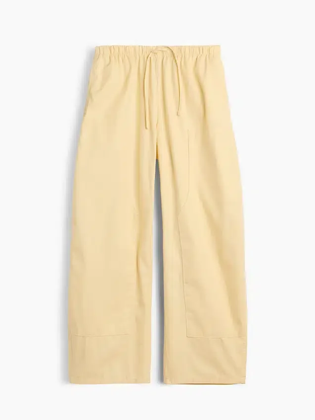 Poplin Easy Double-Knee Barrel Pants