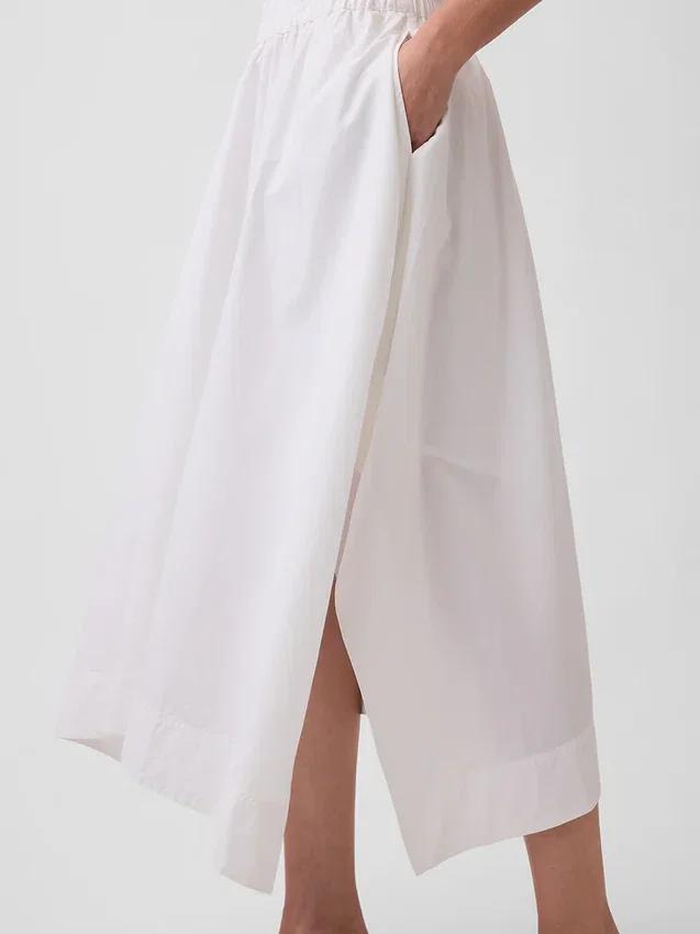Poplin Midi Handkerchief Skirt