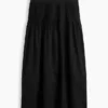 Poplin Pintuck Maxi Skirt