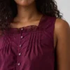 Poplin Pintuck Shell Top