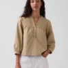 Poplin Popover Top