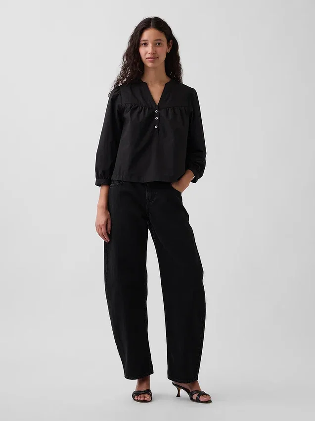 Poplin Popover Top