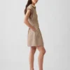 Poplin Stripe Cinched Mini Shirtdress