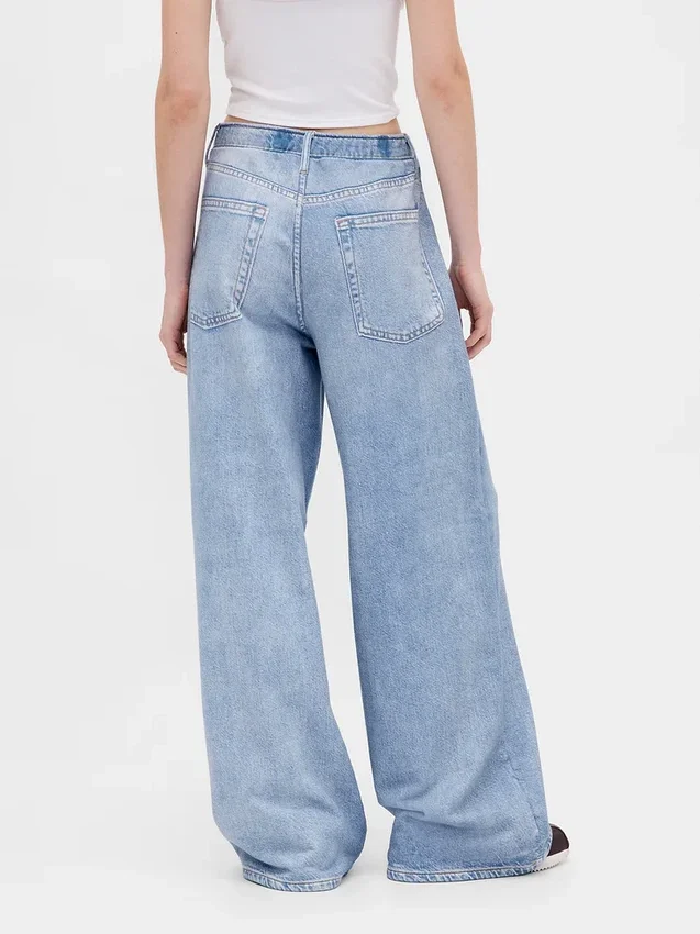 Printed Baggy Sweatpant Jeans