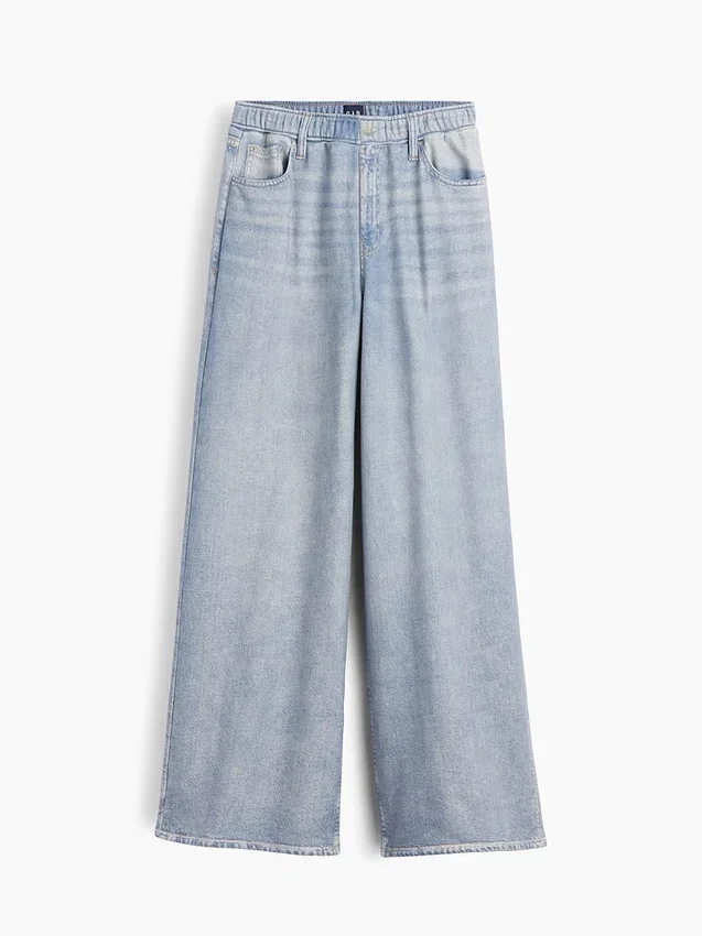Printed Baggy Sweatpant Jeans