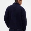 Recycled Sherpa Oversized Logo Zip Jacket