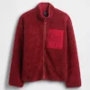 Recycled Sherpa Oversized Logo Zip Jacket