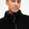 Recycled Sherpa & Vegan Leather-Trim Jacket