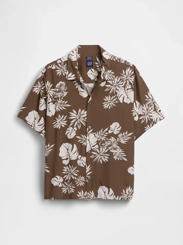 Relaxed Camp Collar Shirt