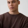 Relaxed Crewneck Crop Sweater