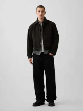 Relaxed Crop Straight-Hem Oxford Shirt
