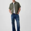 Relaxed Straight-Hem Utility Shirt