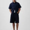 Relaxed Straight-Hem Utility Shirt