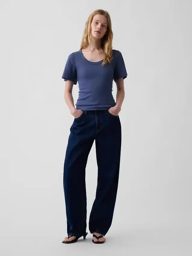 Rib Scoop T-Shirt
