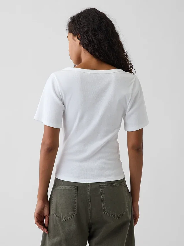 Rib Scoop T-Shirt