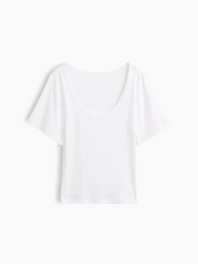 Rib Scoop T-Shirt