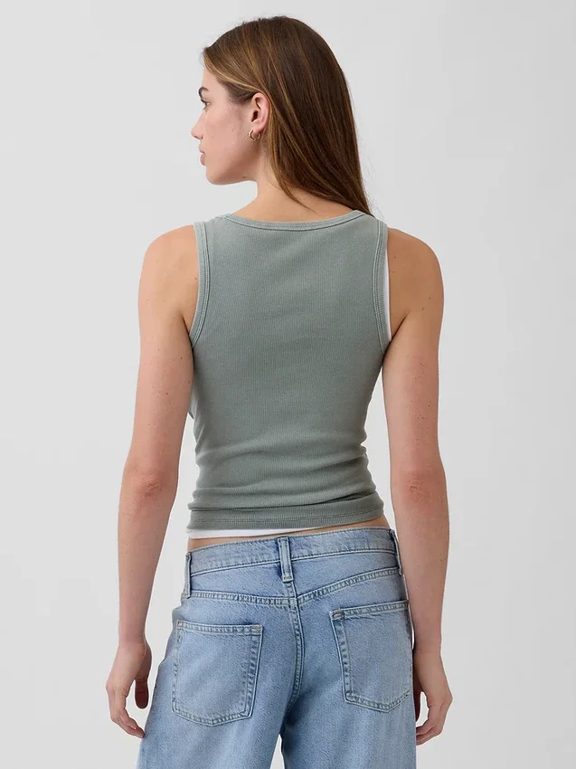 Rib Scoop Tank Top
